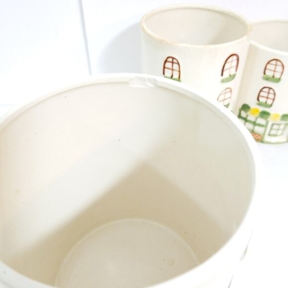Vintage Parisian cottages 3 canister set - Picture 10 of 13